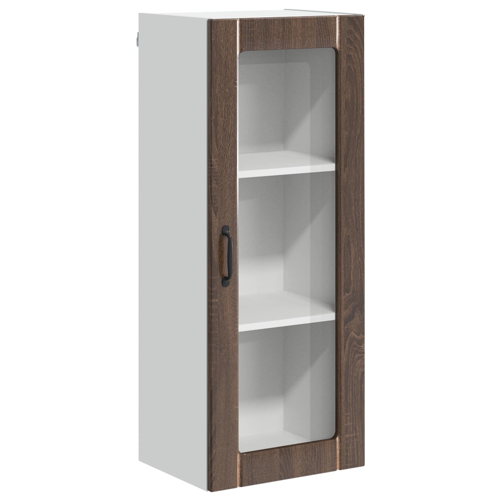 Mobile in vetro da parete LUCCA Rovere Marrone 40 x 31 x 100 cm | homemem39