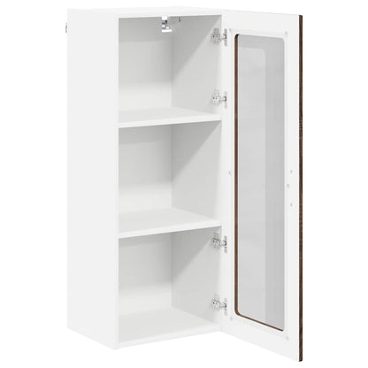 Mobile in vetro da parete LUCCA Rovere Marrone 40 x 31 x 100 cm | homemem39