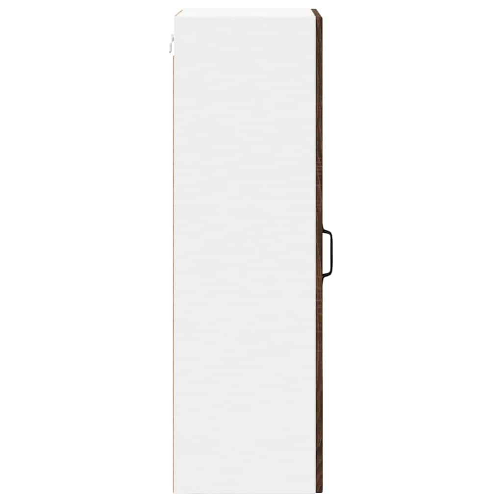 Mobile in vetro da parete LUCCA Rovere Marrone 40 x 31 x 100 cm | homemem39