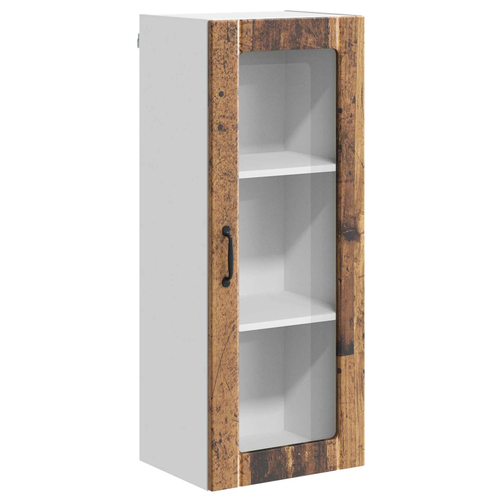 Mobile in vetro da parete LUCCA Legno antico 40 x 31 x 100 cm | homemem39