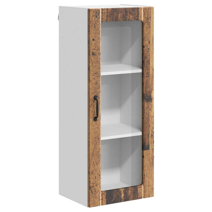 Mobile in vetro da parete LUCCA Legno antico 40 x 31 x 100 cm
