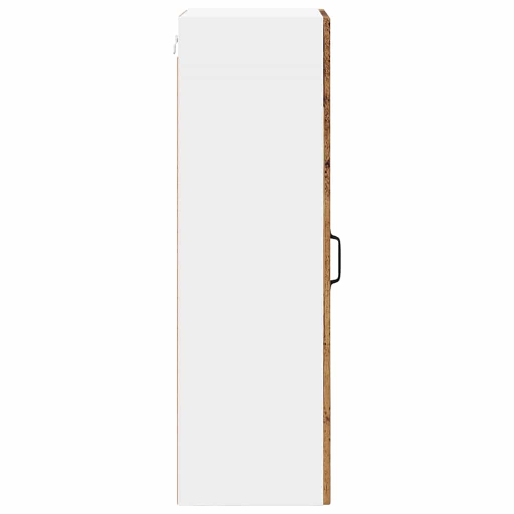 Mobile in vetro da parete LUCCA Legno antico 40 x 31 x 100 cm | homemem39