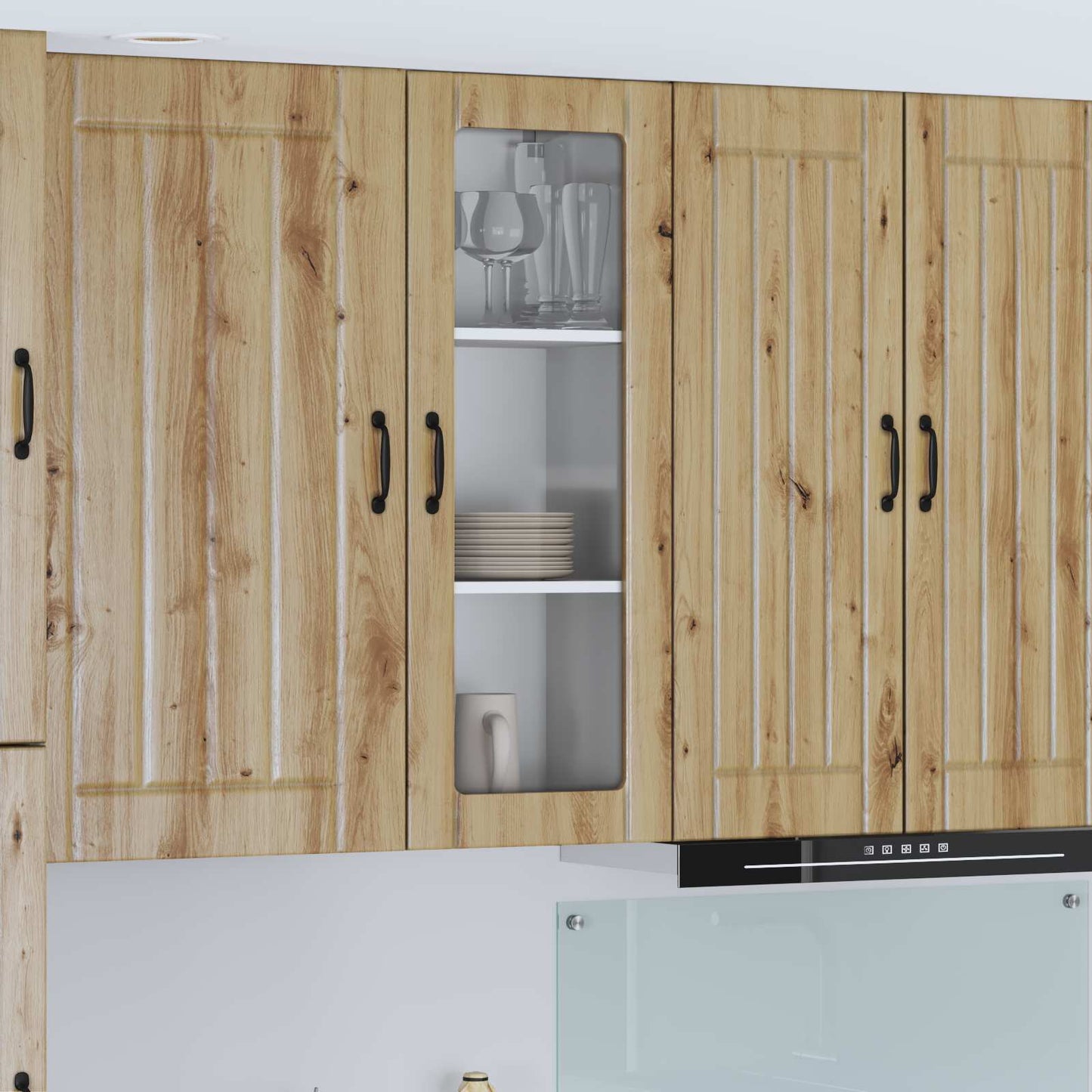 Mobile in vetro da parete LUCCA Rovere Artigianale | homemem39