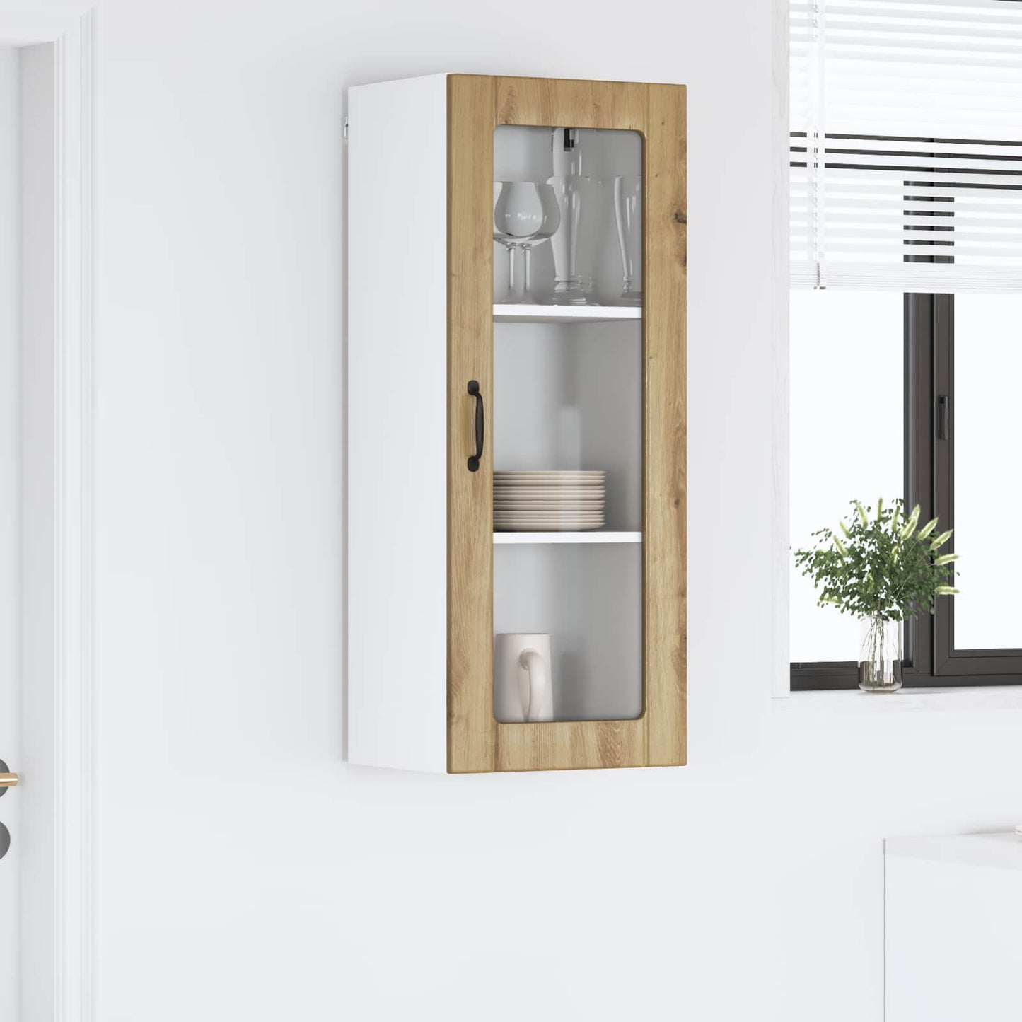 Mobile in vetro da parete LUCCA Rovere Artigianale | homemem39