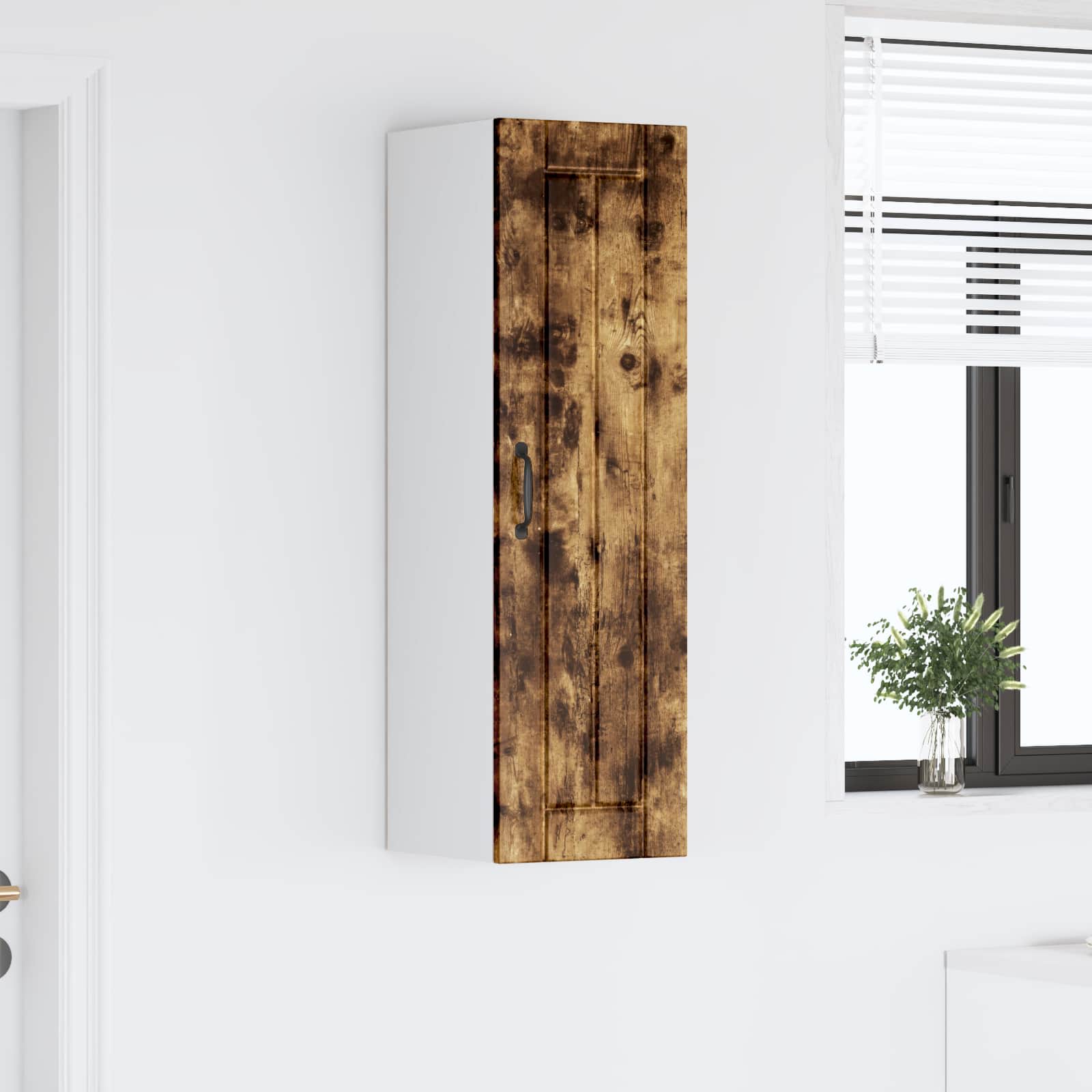 Armadietto a muro LUCCA Rovere Fumo 30 x 31 x 100 cm | homemem39