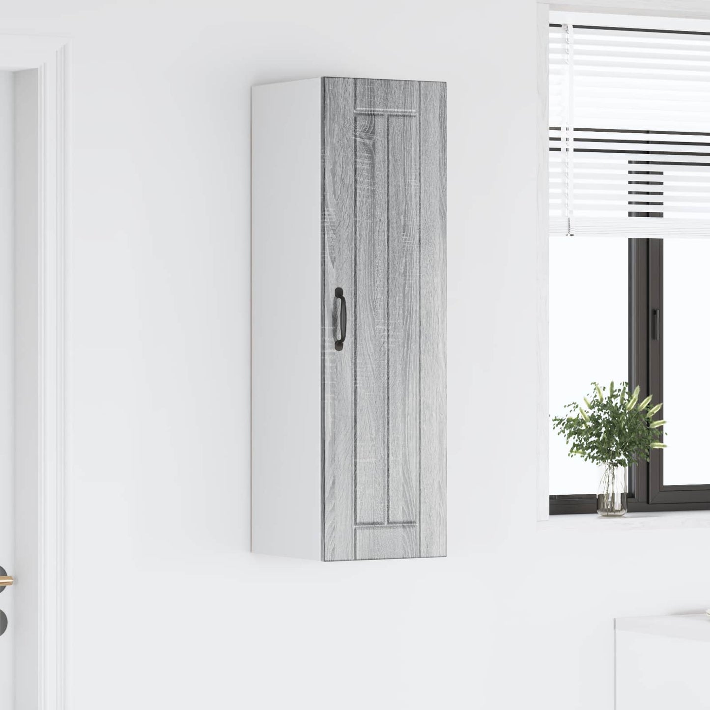 Armadietto a muro LUCCA Grigio Sonoma 30 x 31 x 100 cm | homemem39