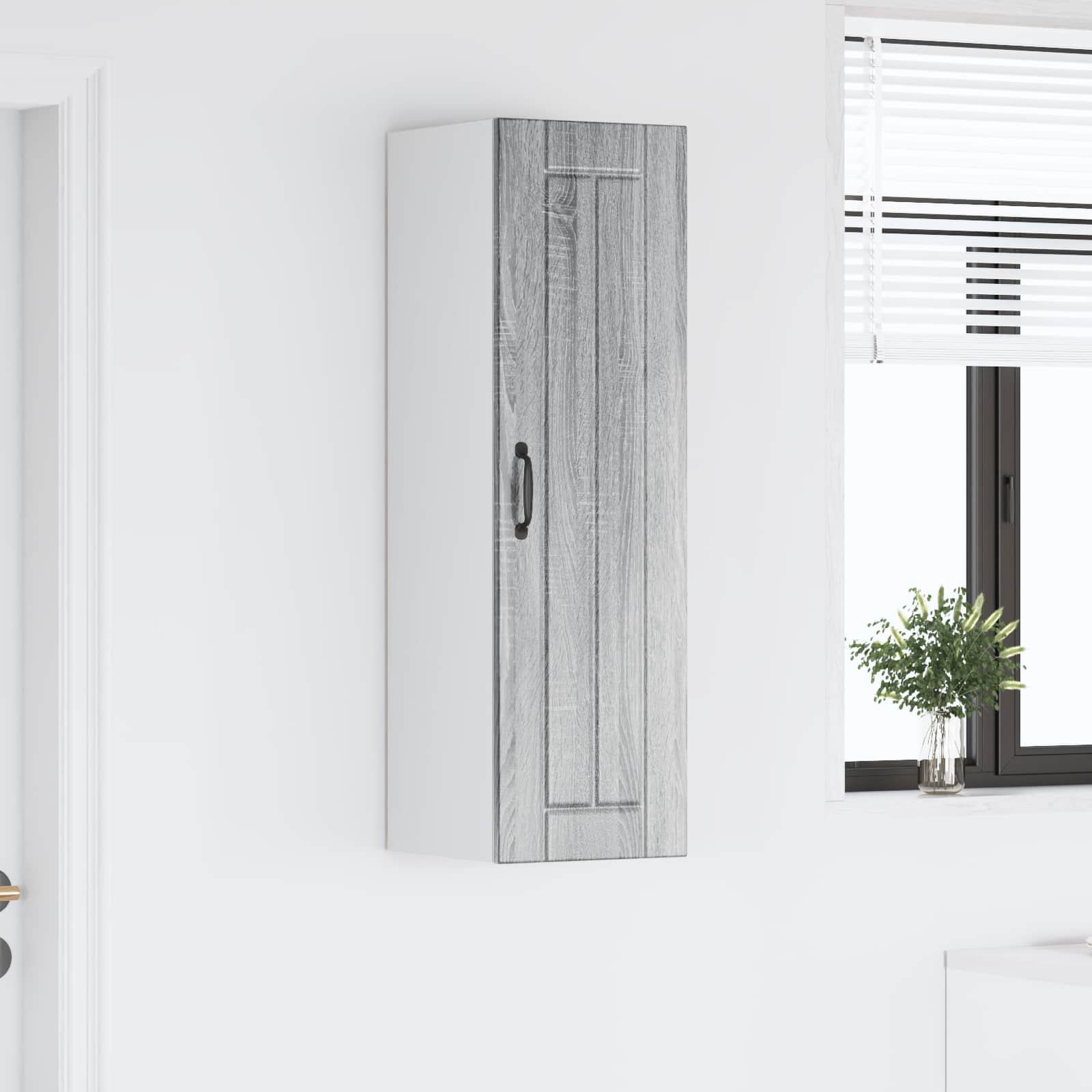 Armadietto a muro LUCCA Grigio Sonoma 30 x 31 x 100 cm | homemem39