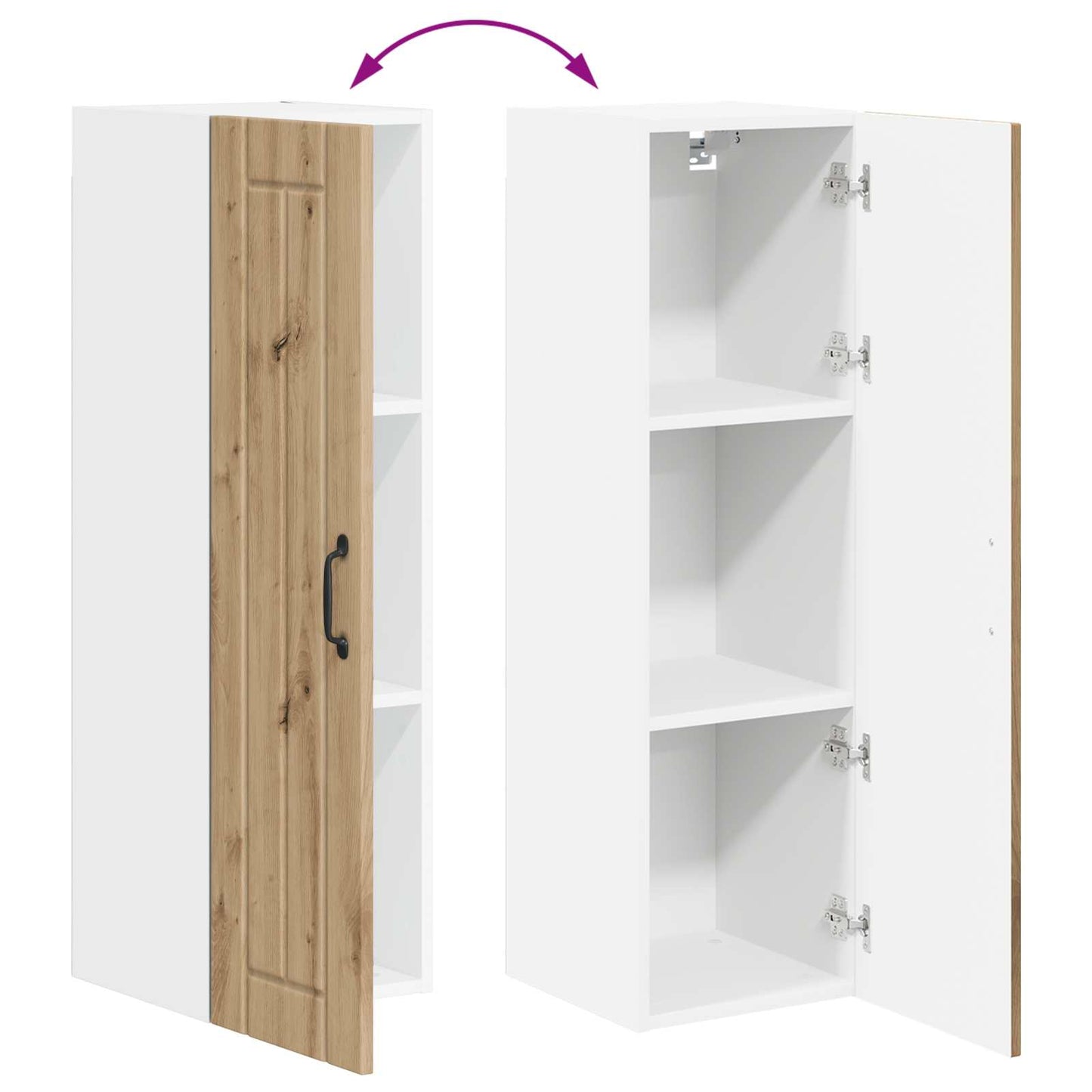 Armadietto a muro LUCCA Rovere Artigianale 30 x 31 x 100 cm