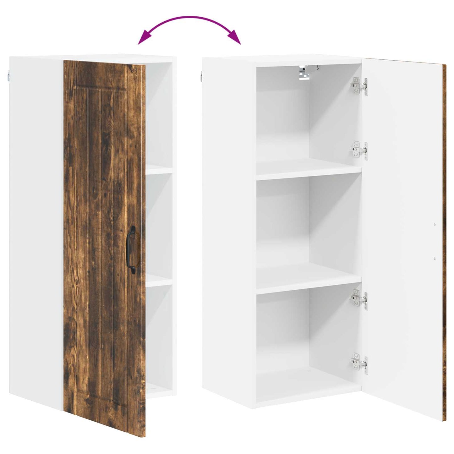 Armadietto a muro LUCCA Rovere Fumo 40 x 31 x 100 cm