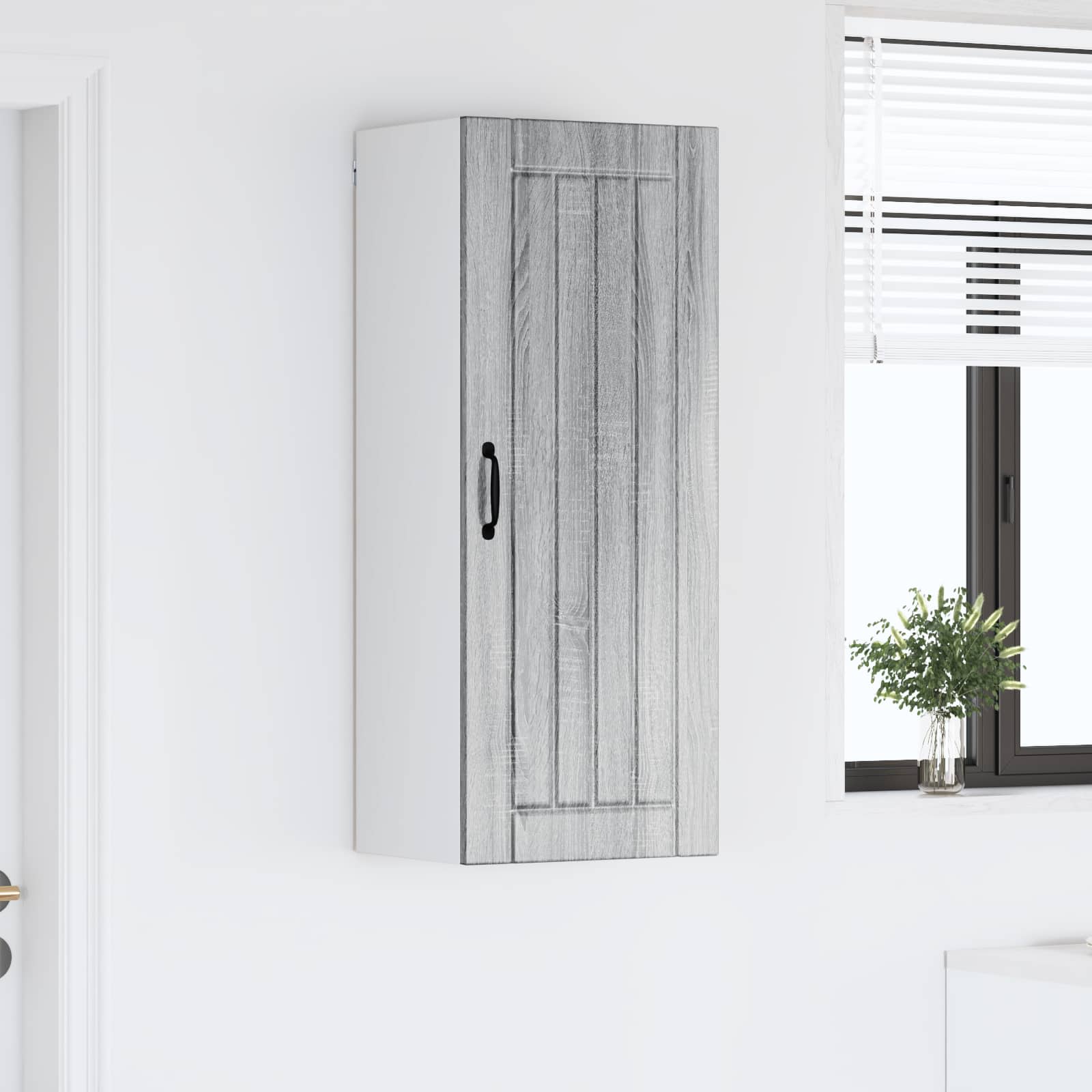 Armadietto a muro LUCCA Grigio Sonoma 40 x 31 x 100 cm | homemem39