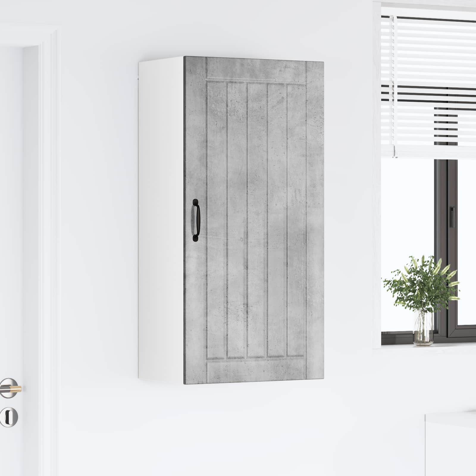 Armadietto a muro LUCCA Grigio Cemento 50 x 31 x 100 cm | homemem39
