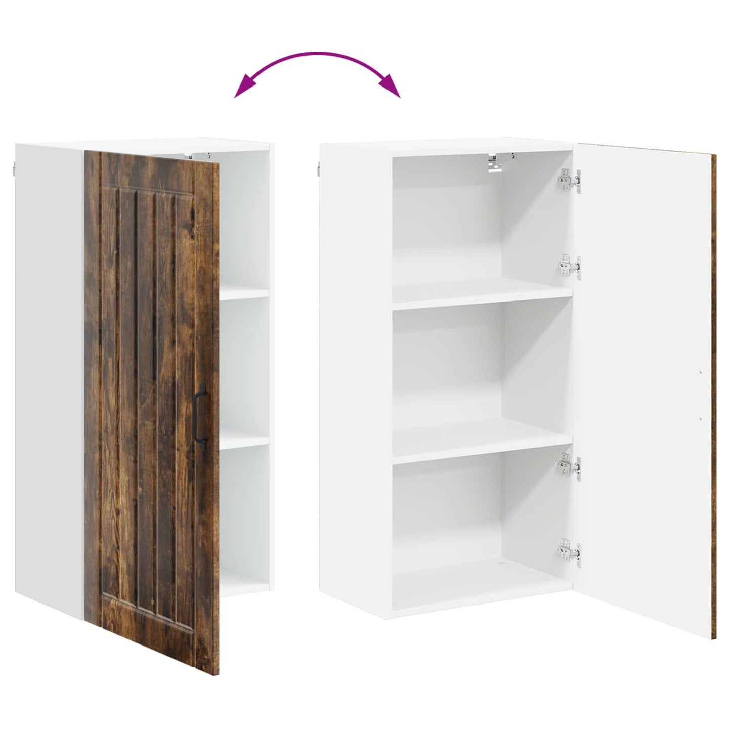 Armadietto a muro LUCCA Rovere Fumo 50 x 31 x 100 cm