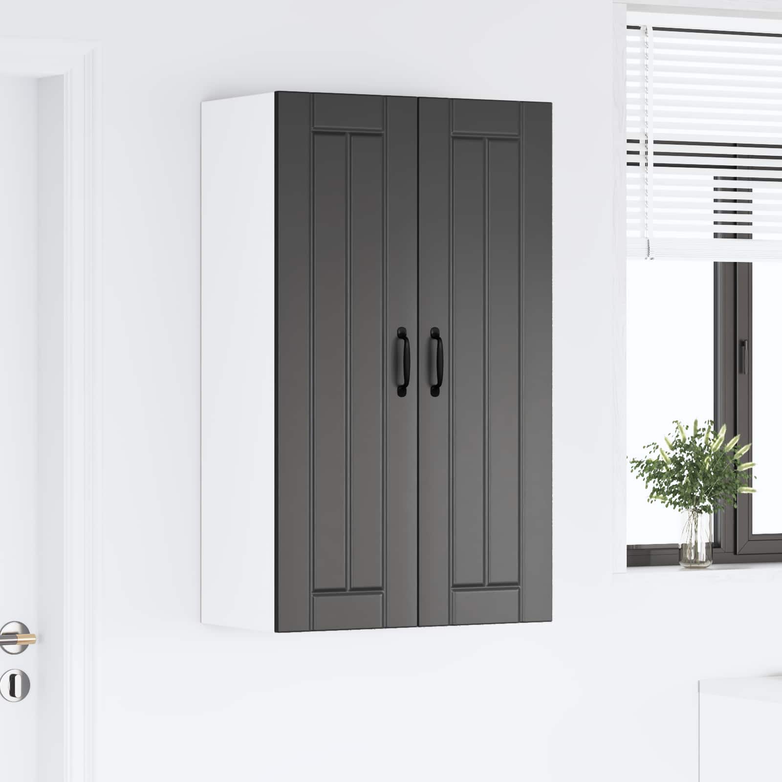 Armadietto a muro LUCCA Nero 60 x 31 x 100 cm | homemem39