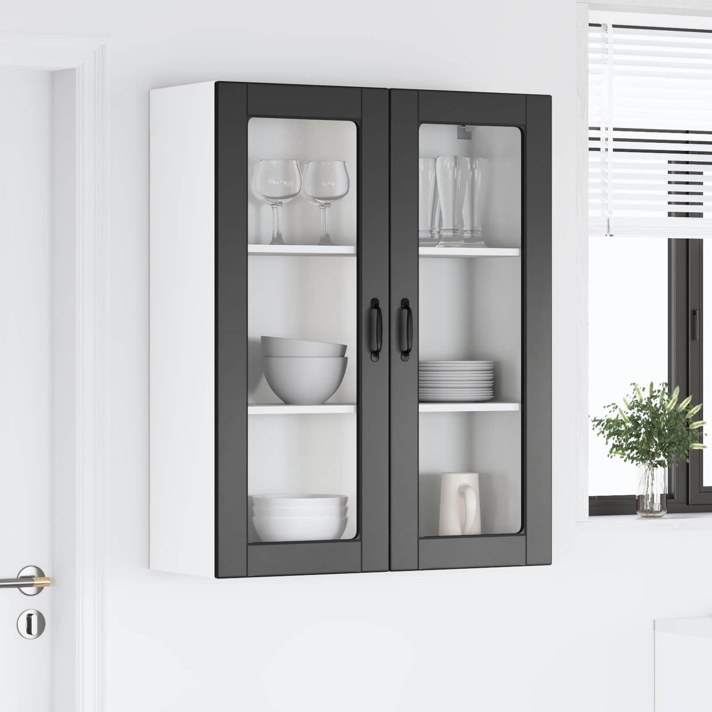 Pensile cucina Lucca Nero 80 x 31 x 100 cm Legno ingegnerizzato | homemem39