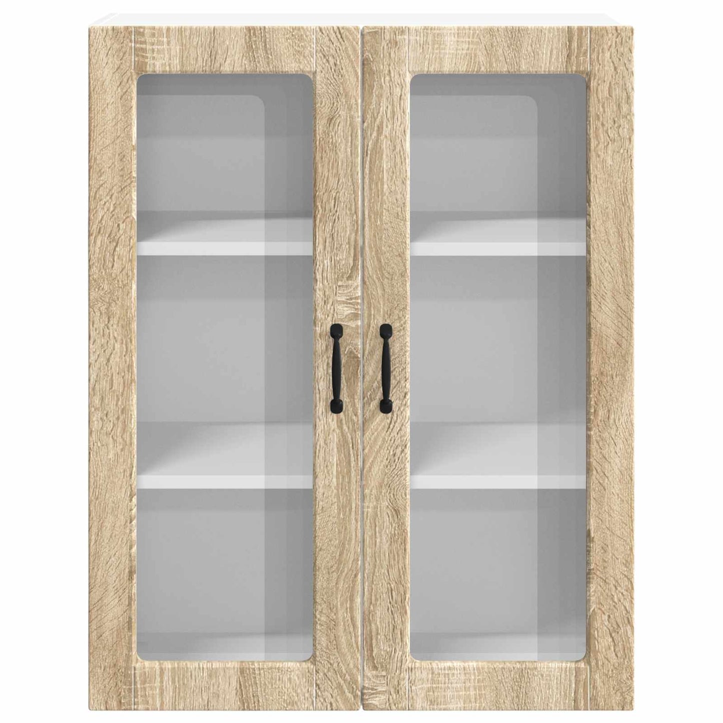 Mobile in vetro da parete LUCCA Rovere Sonoma 80 x 31 x 100 cm