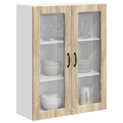 Mobile in vetro da parete LUCCA Rovere Sonoma 80 x 31 x 100 cm