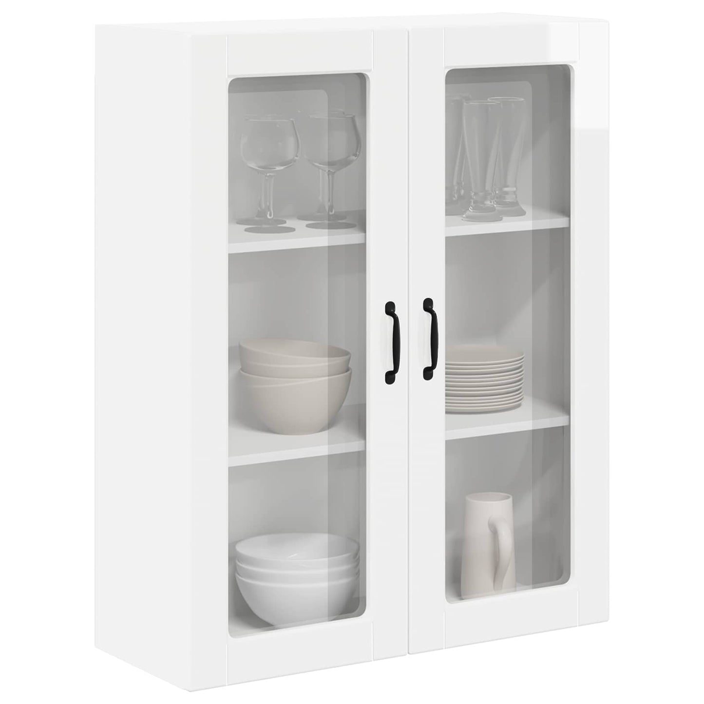Pensile cucina con porta Lucca Bianco Lucido 80 x 31 x 100 cm | homemem39
