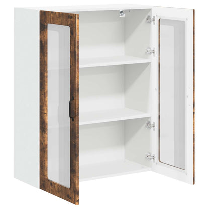 Mobile in vetro da parete LUCCA Rovere Fumo 80 x 31 x 100 cm