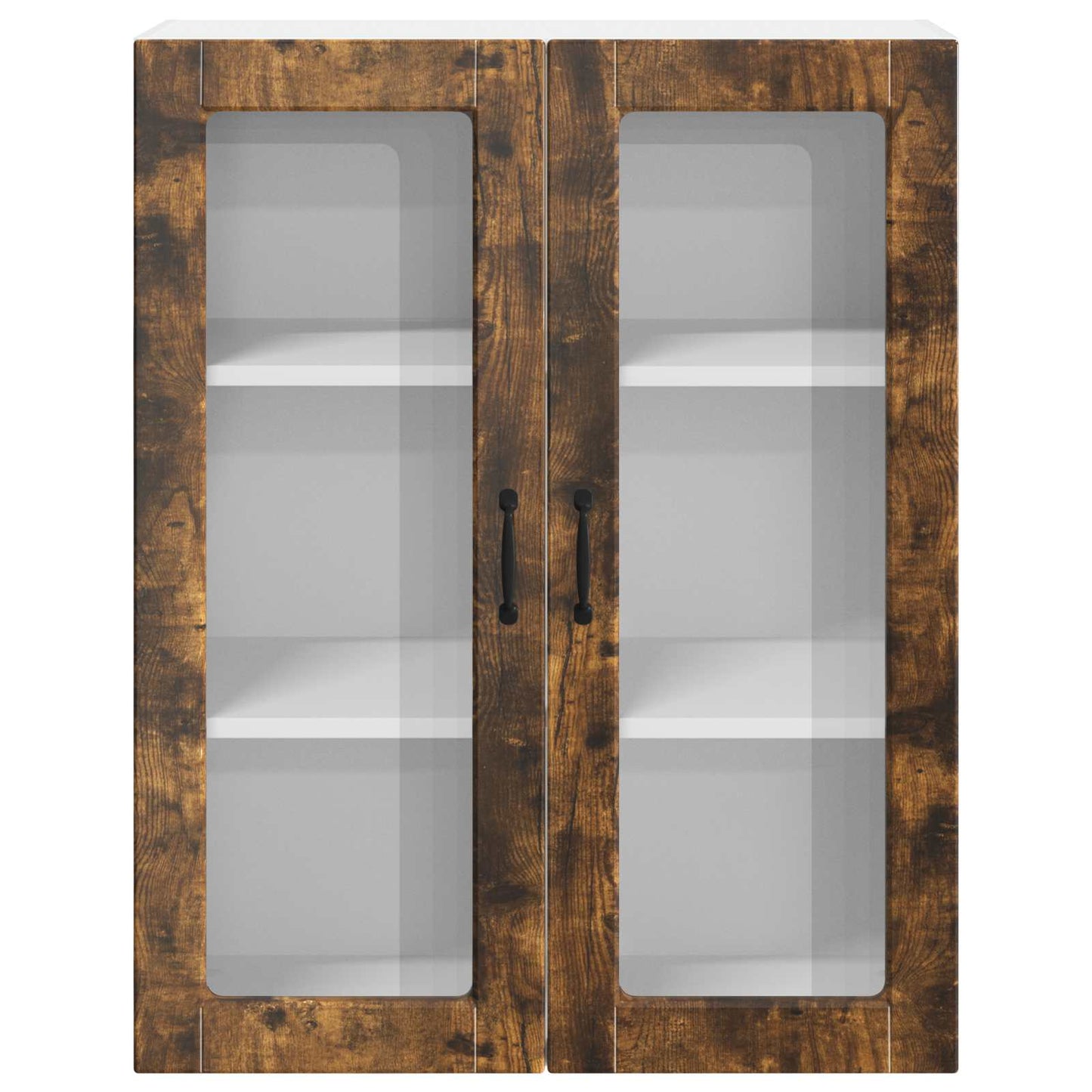 Mobile in vetro da parete LUCCA Rovere Fumo 80 x 31 x 100 cm