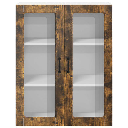 Mobile in vetro da parete LUCCA Rovere Fumo 80 x 31 x 100 cm