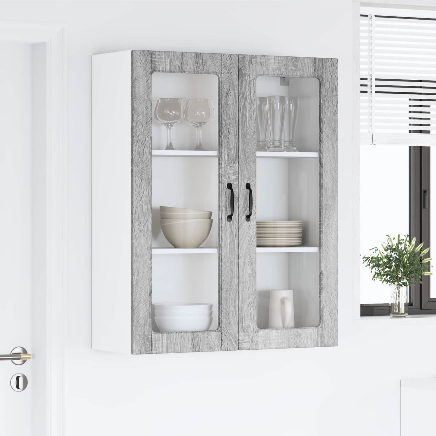 Pensile cucina con porta Lucca Grigio Sonoma 80 x 31 x 100 cm | homemem39