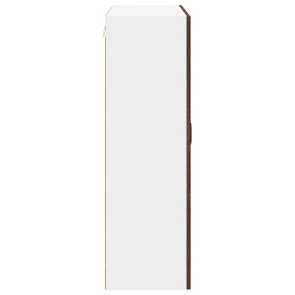 Mobile in vetro da parete LUCCA Rovere Marrone 80 x 31 x 100 cm