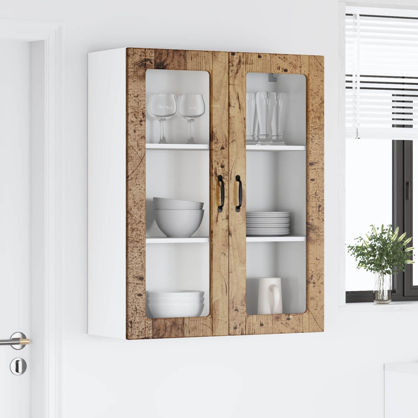 Pensile cucina con porta Lucca Legno antico 80 x 31 x 100 cm | homemem39