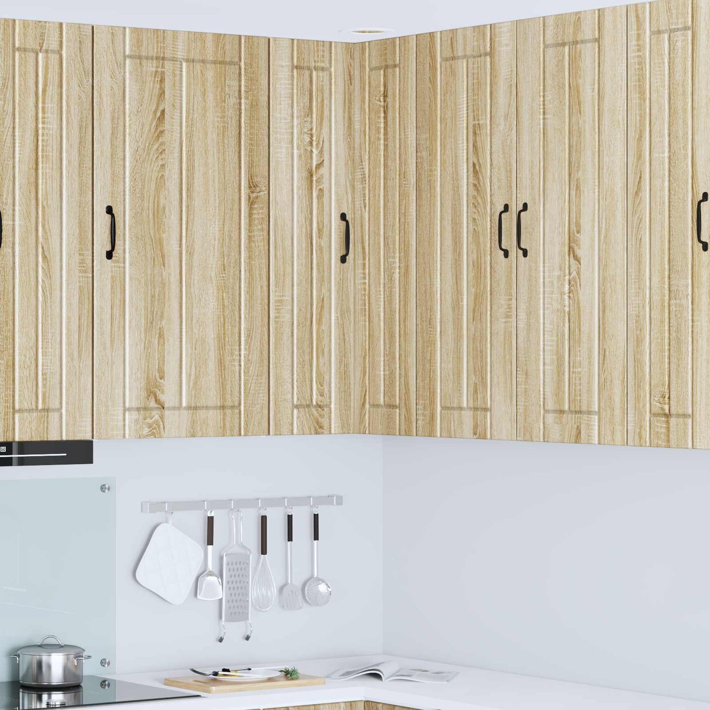 Mobile angolare per parete LUCCA Rovere Sonoma 57 x 57 x 100 cm