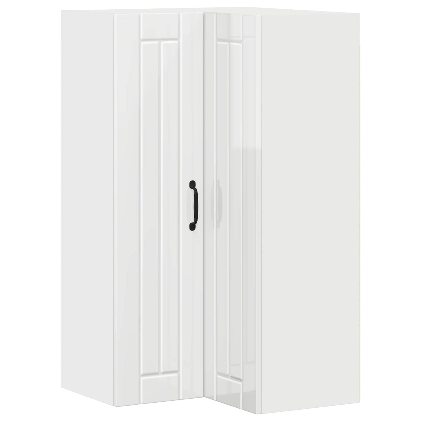 Mobile angolare per parete LUCCA Bianco Lucido 57 x 57 x 100 cm