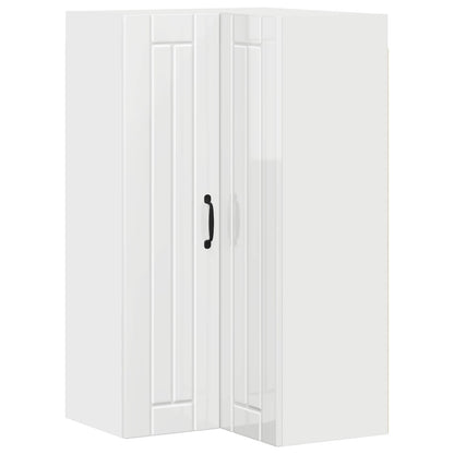 Mobile angolare per parete LUCCA Bianco Lucido 57 x 57 x 100 cm