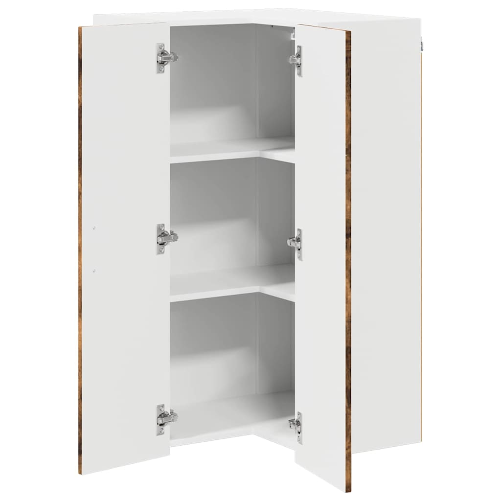 Mobile angolare per parete LUCCA Rovere Fumo 57 x 57 x 100 cm