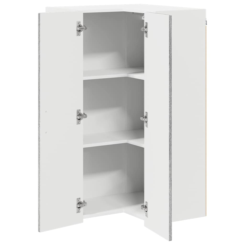 Mobile angolare per parete LUCCA Grigio Sonoma 57 x 57 x 100 cm