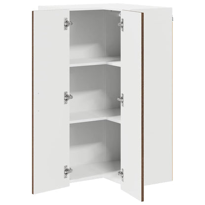 Mobile angolare per parete LUCCA Rovere Marrone