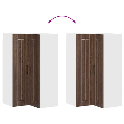 Mobile angolare per parete LUCCA Rovere Marrone
