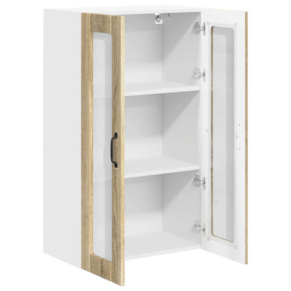 Mobile in vetro da parete LUCCA Rovere Sonoma 60 x 31 x 100 cm
