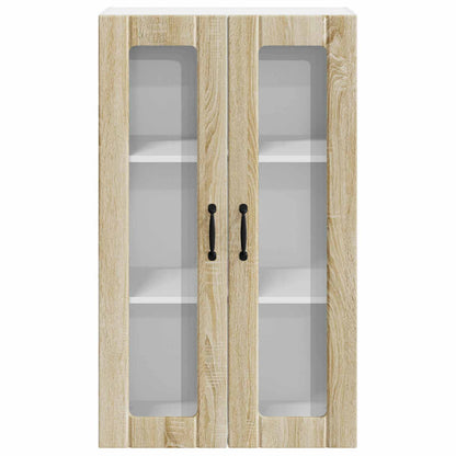 Mobile in vetro da parete LUCCA Rovere Sonoma 60 x 31 x 100 cm