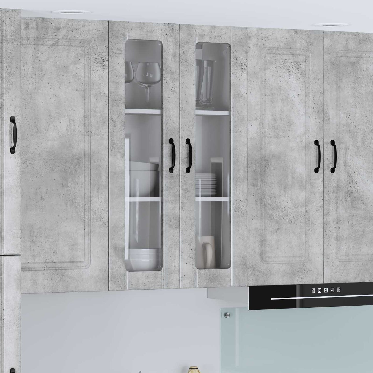 Pensile cucina con porta Lucca Grigio Cemento 60 x 31 x 100 cm | homemem39
