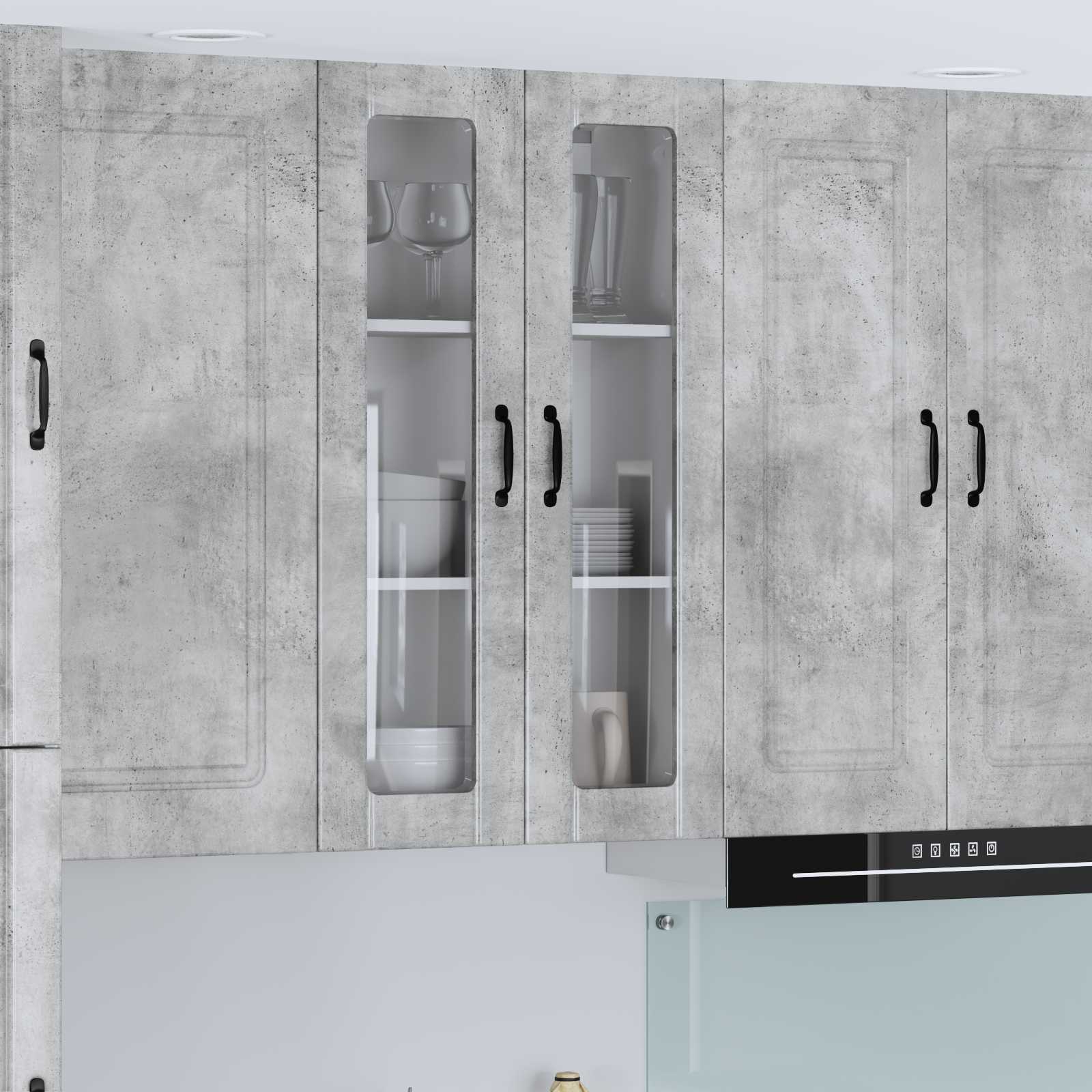 Pensile cucina con porta Lucca Grigio Cemento 60 x 31 x 100 cm | homemem39