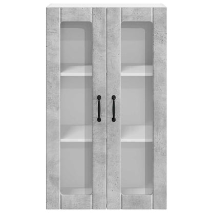 Mobile in vetro da parete LUCCA Grigio Cemento 60 x 31 x 100 cm