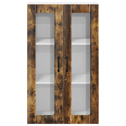 Mobile in vetro da parete LUCCA Rovere Fumo 60 x 31 x 100 cm