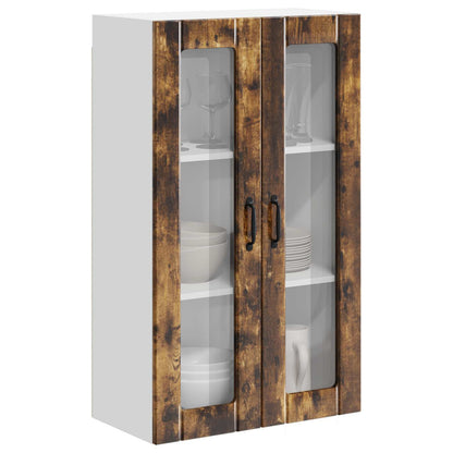 Mobile in vetro da parete LUCCA Rovere Fumo 60 x 31 x 100 cm