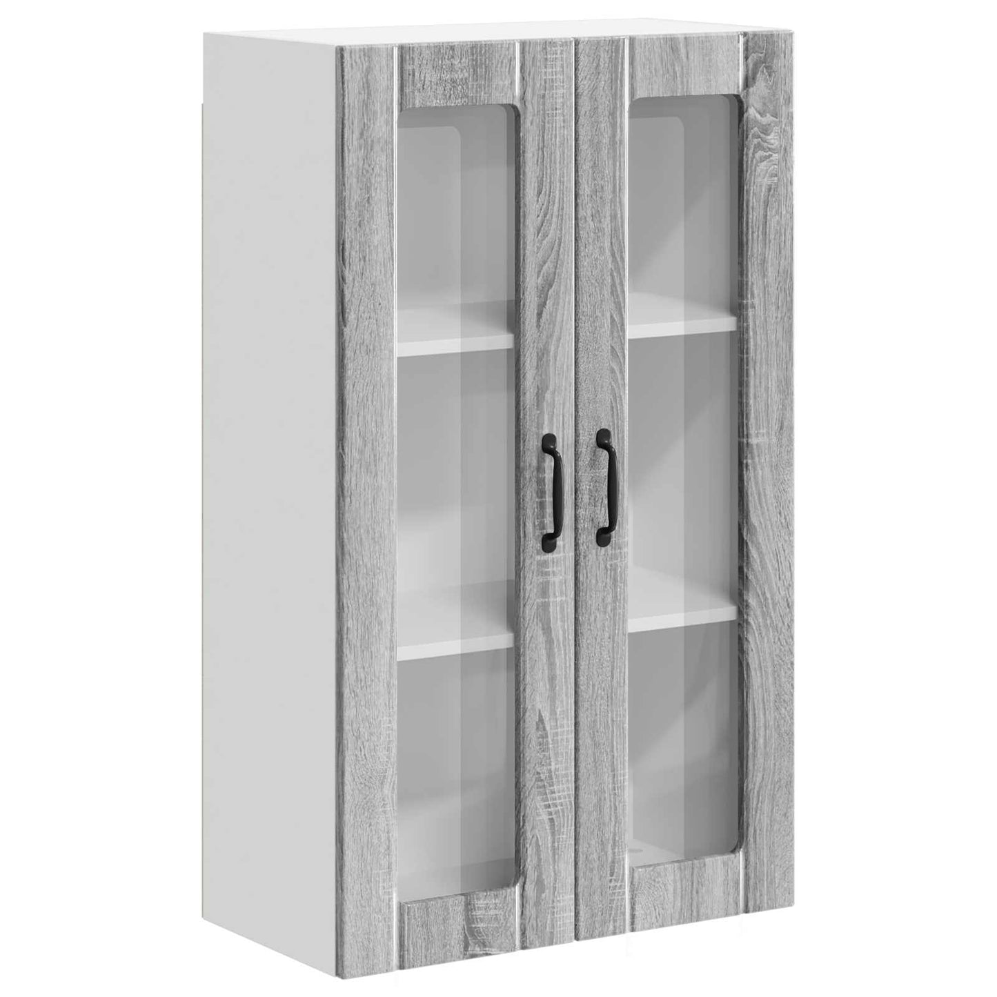 Mobile in vetro da parete LUCCA Grigio Sonoma 60 x 31 x 100 cm
