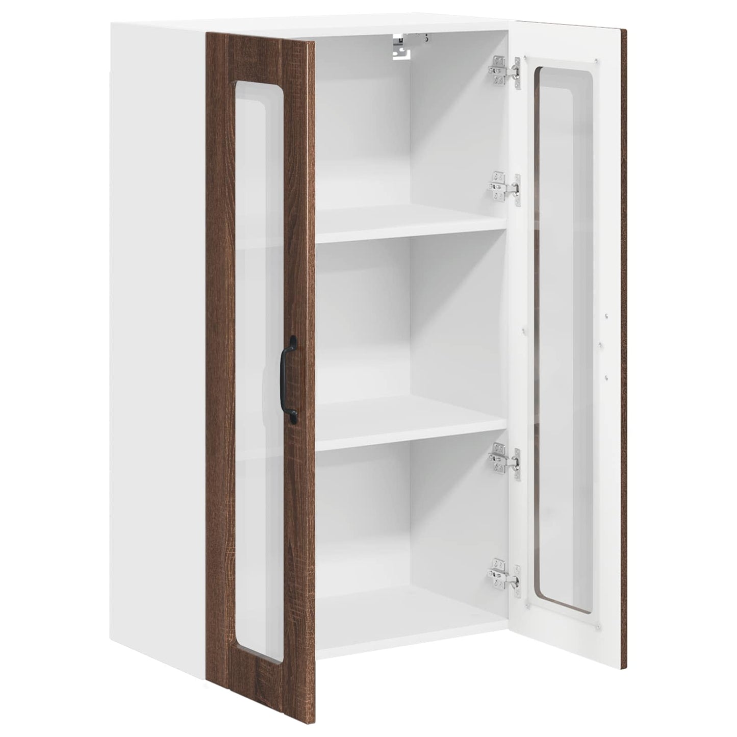 Mobile in vetro da parete LUCCA Rovere Marrone 60 x 31 x 100 cm