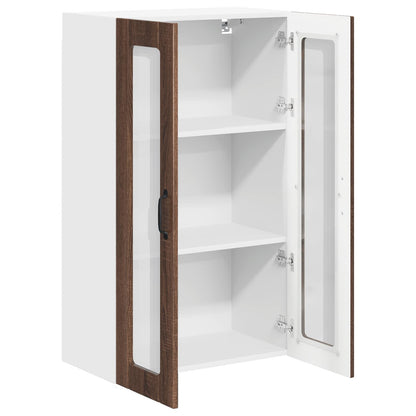Mobile in vetro da parete LUCCA Rovere Marrone 60 x 31 x 100 cm