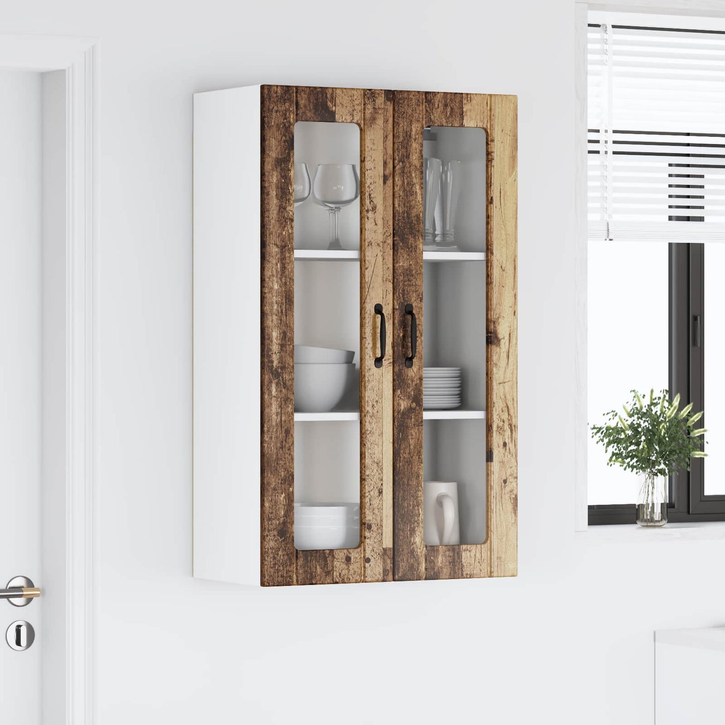 Pensile cucina con porta Lucca Legno antico 60 x 31 x 100 cm | homemem39
