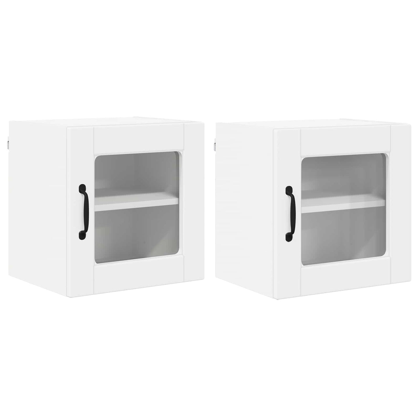 Mobile in vetro da parete PORTO 2 pcs Bianco