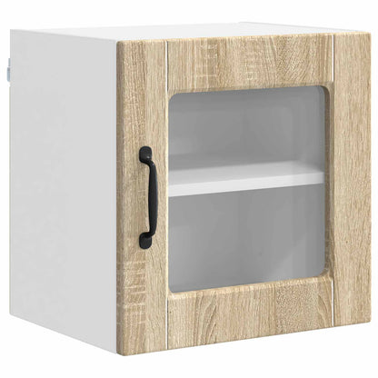 Mobile in vetro da parete PORTO 2 pcs Rovere Sonoma