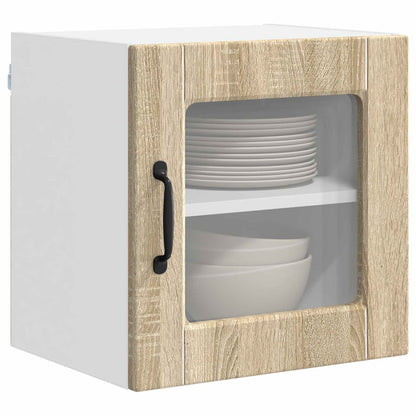 Mobile in vetro da parete PORTO 2 pcs Rovere Sonoma