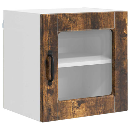 Mobile in vetro da parete PORTO 2 pcs Rovere fumé