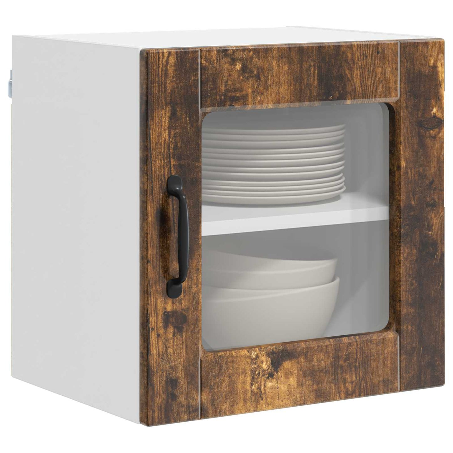 Mobile in vetro da parete PORTO 2 pcs Rovere fumé